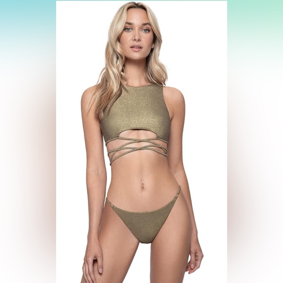 PQ Swim Other - 🆕 Revolve X PQ SWIM Sydney Tie Crop Bikini Top & Adjustable Bottoms in Euphoria